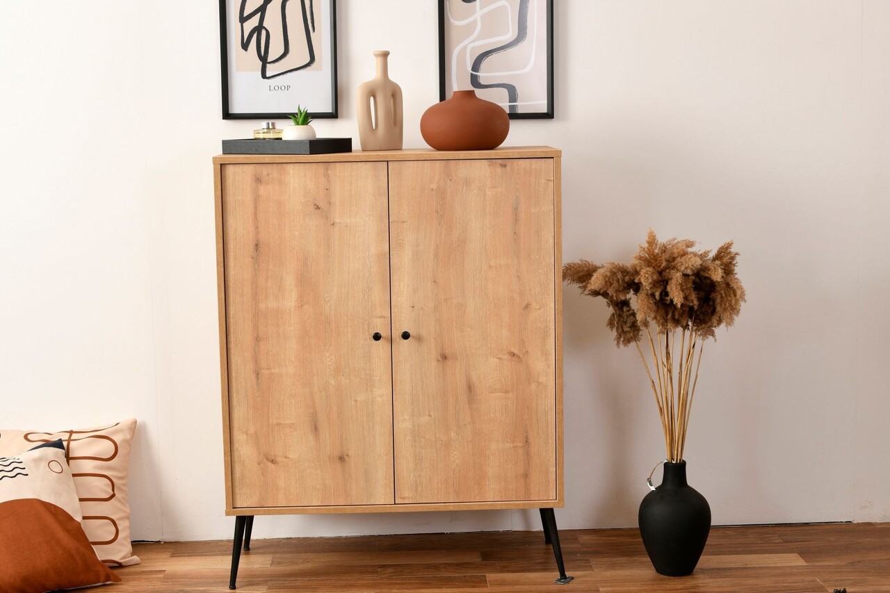 Bufet, Hanah Home, Calvin, 90x105x41 cm, Stejar - imagine 4